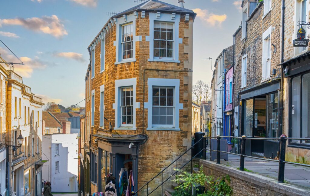 Catherine Hill in the market town of Frome, Somerset