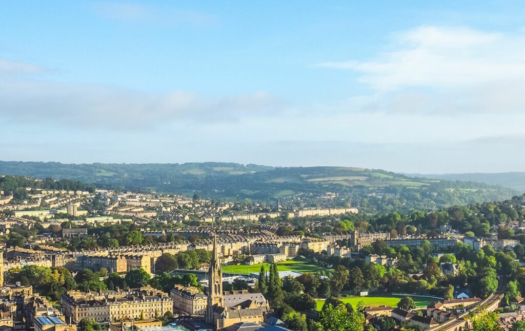 Living in Bath, Aerial view of Bath