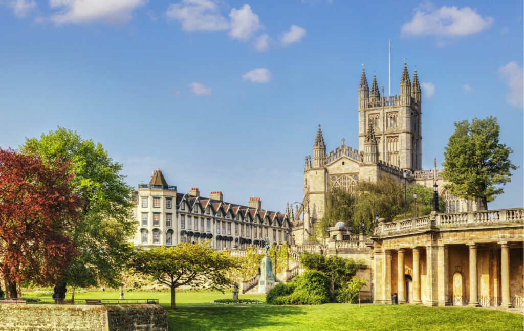Living near Bath, Bath Abbey on a spring day