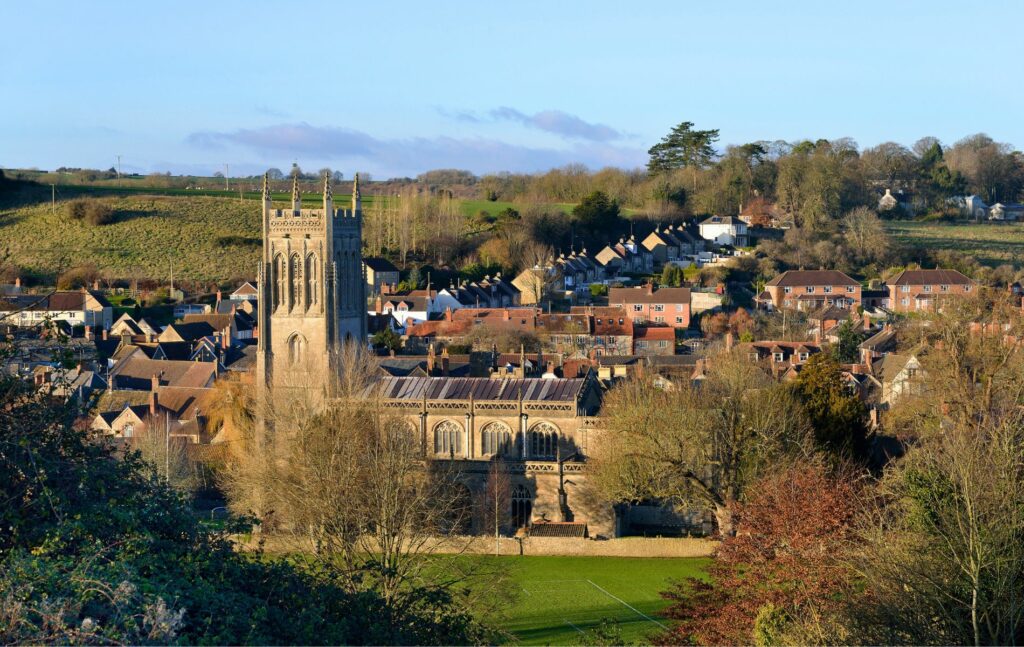 Somerset Golden Triangle - Bruton from the Dovecote Hill