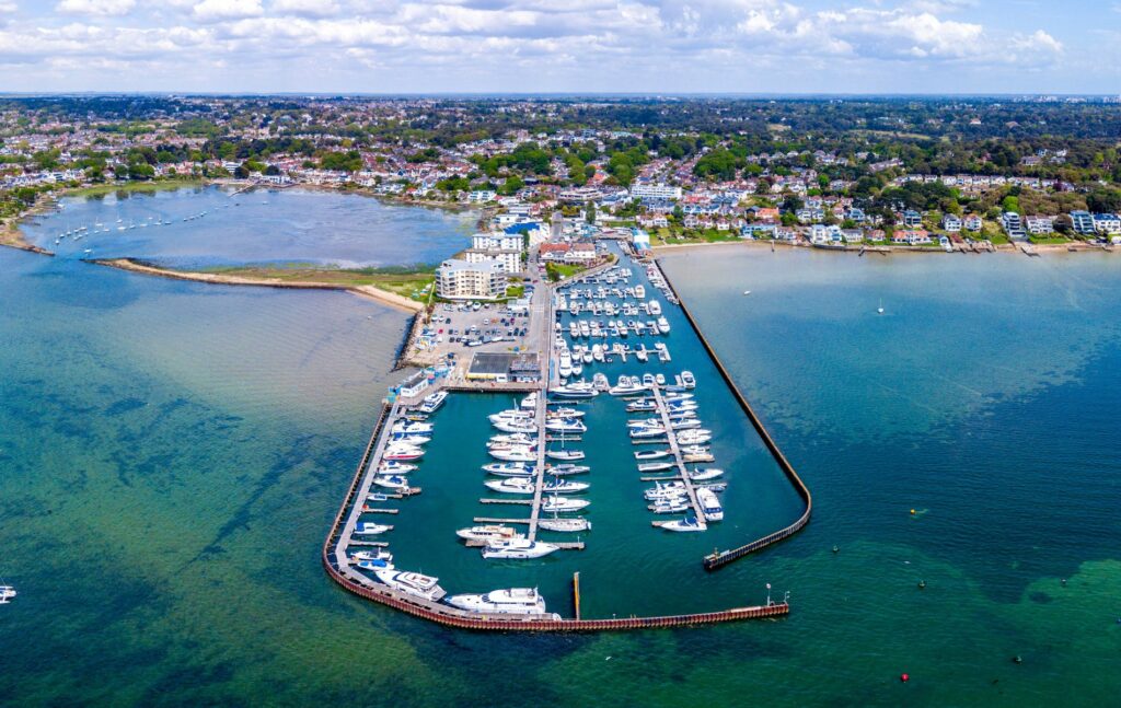 Aerial view of Salterns Marina, Poole
