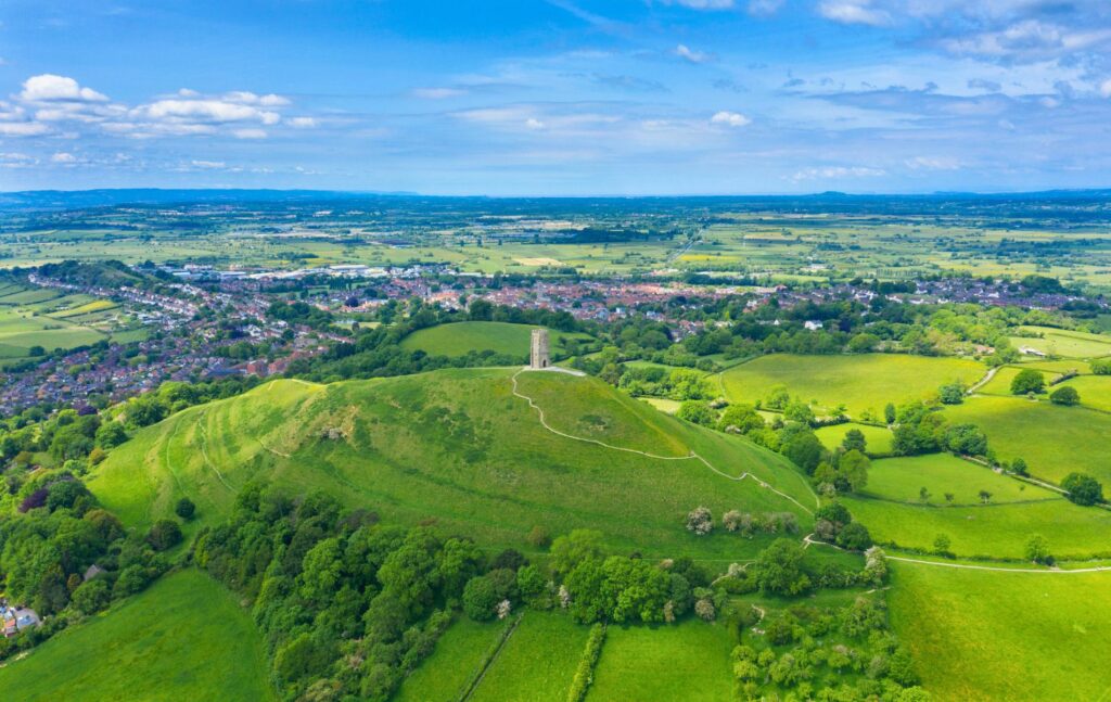 The Somerset Levels and Glastonbury Tor