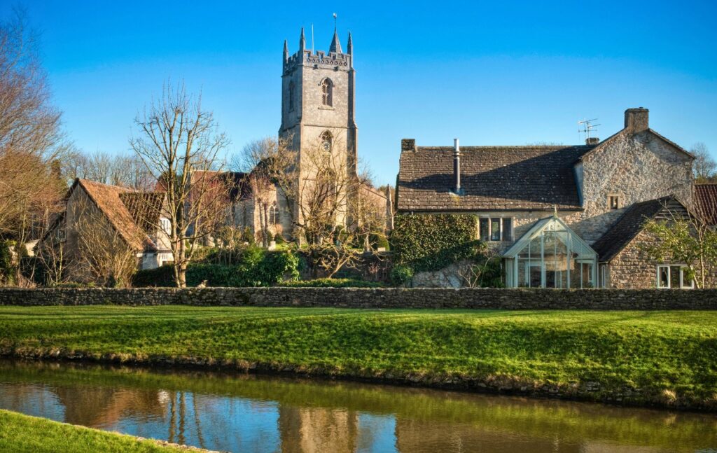 Somerset village of Nunney, near Frome, Somerset